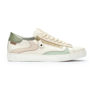 Baskets Lanzarote blanches Femme à zip Marque Pikolinos