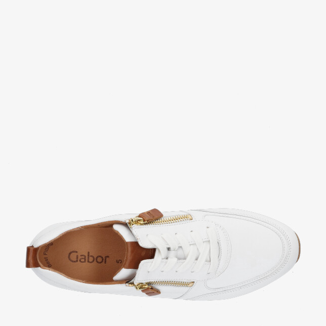 Baskets blanches avec zip Gabor – Image 4