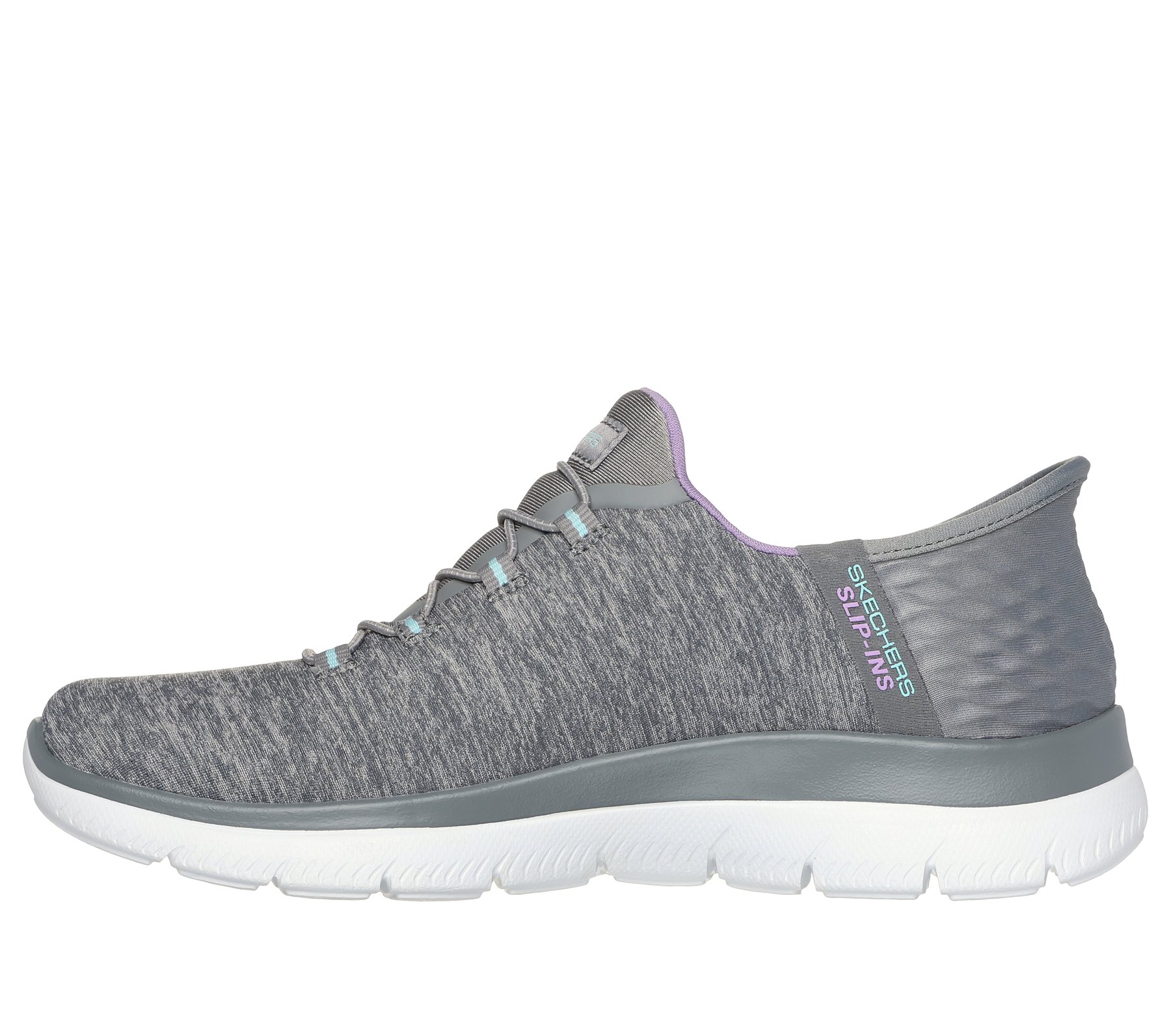 Baskets slip-ins Summits Dazzling Haze Gris/Vert Menthe Skechers – Image 3