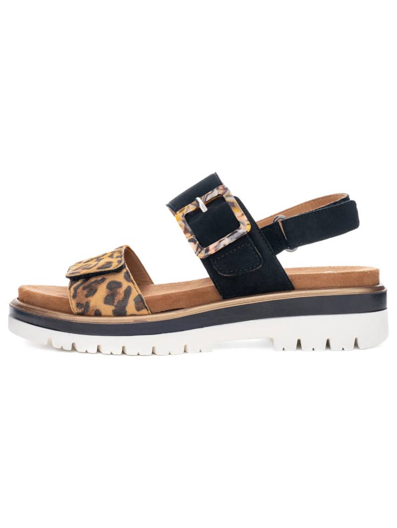 Sandales Malaga Léopard Noir velcro semelles amovibles Ara – Image 2