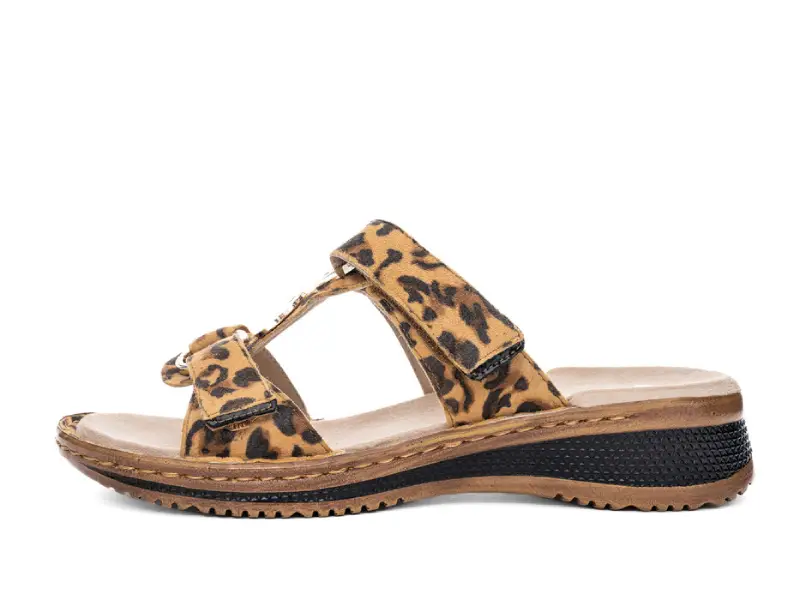 Mules Hawaii Léopard semelle compensée Ara – Image 5