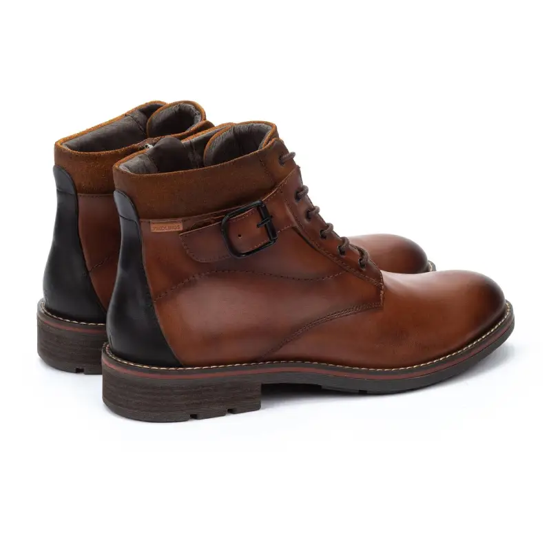 Bottines York en cuir avec fermeture à lacets et zip Pikolinos – Image 3