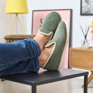 Charentaise Rétro Kaki Française Chausse Mouton