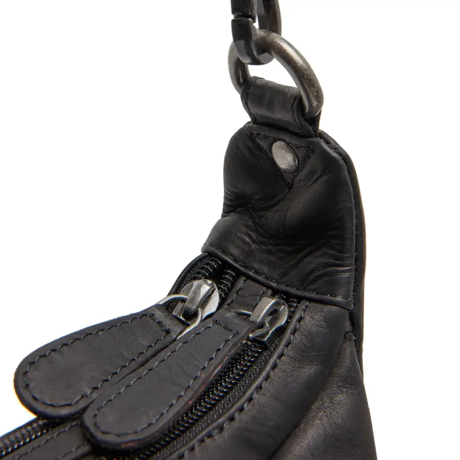 Sac Bandoulière en Cuir Noir Mirave The Chesterfield Brand