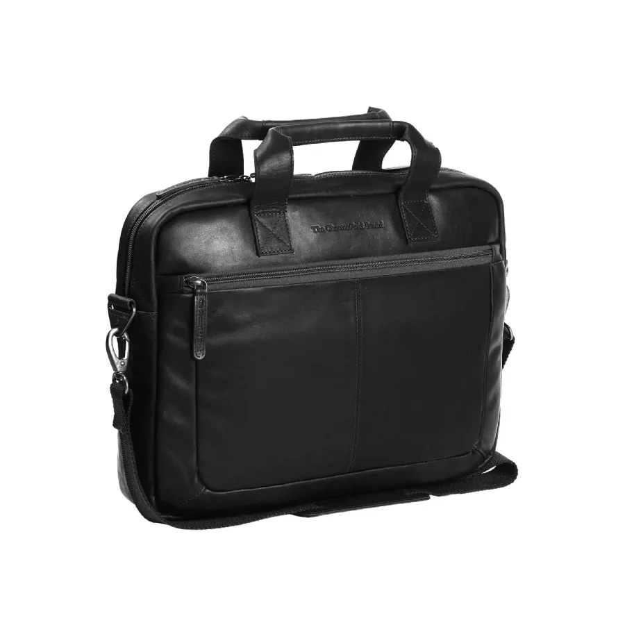 Sac d'ordinateur en Cuir noir Calvi The Chesterfield Brand