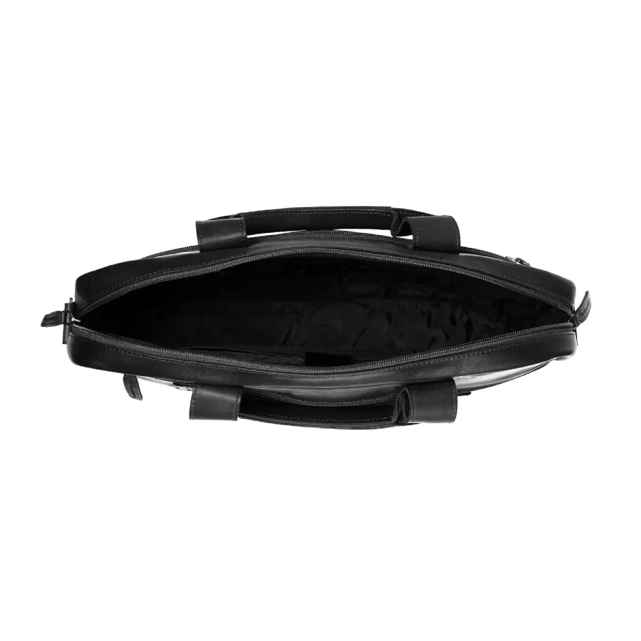 Sac d'ordinateur en Cuir noir Calvi The Chesterfield Brand