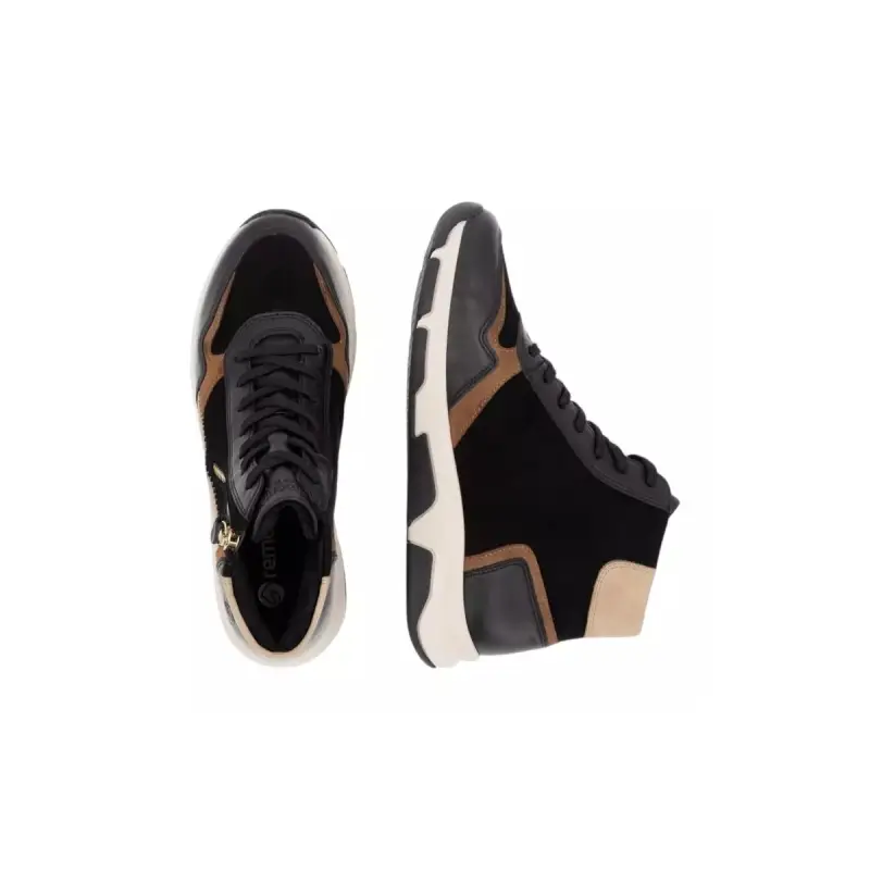 remonte-d1s70-03-marron-noir-beige-femme-bottine