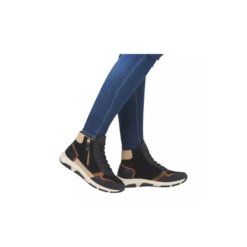 remonte-d1s70-03-marron-noir-beige-femme-bottine